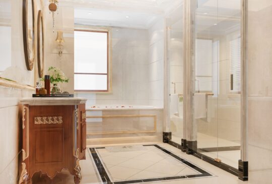 3d-rendering-modern-wood-stone-white-bathroom